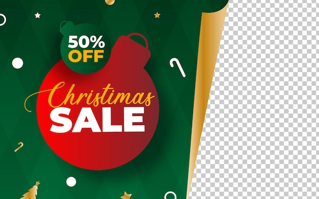 Vector christmas sale vector green background