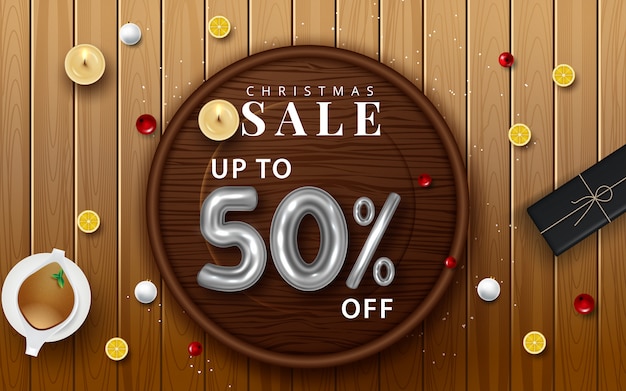 Christmas sale vector poster design set with sale promotional text