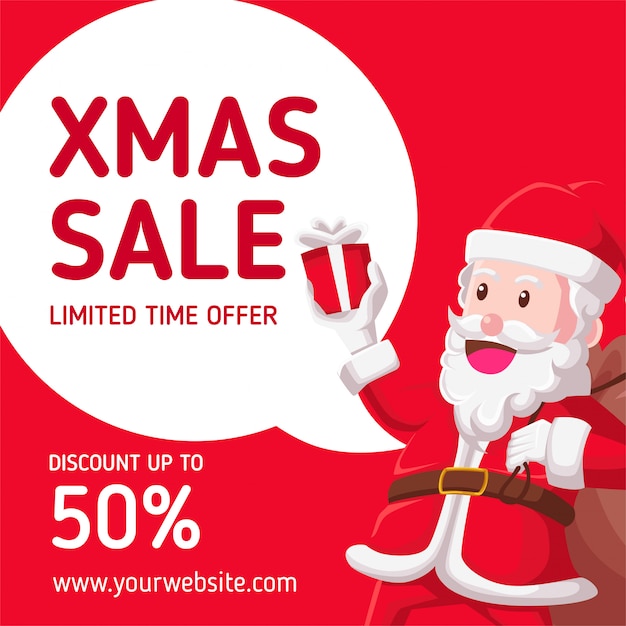 Christmas sale with Santa Claus