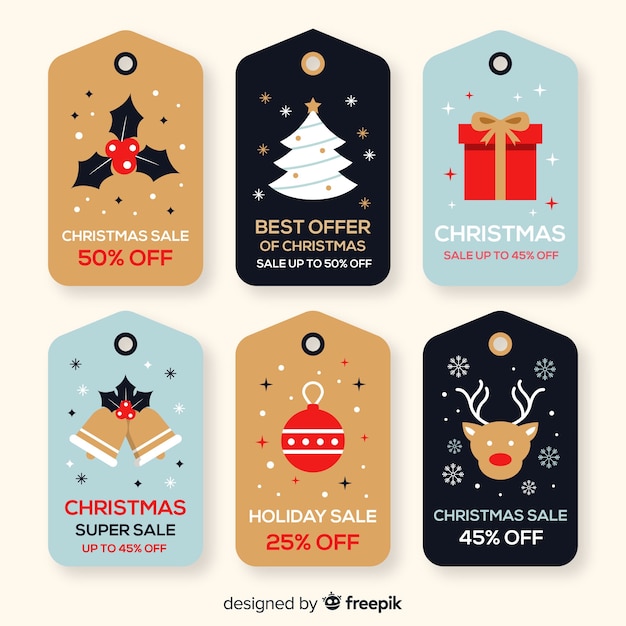 Christmas sales flat label pack