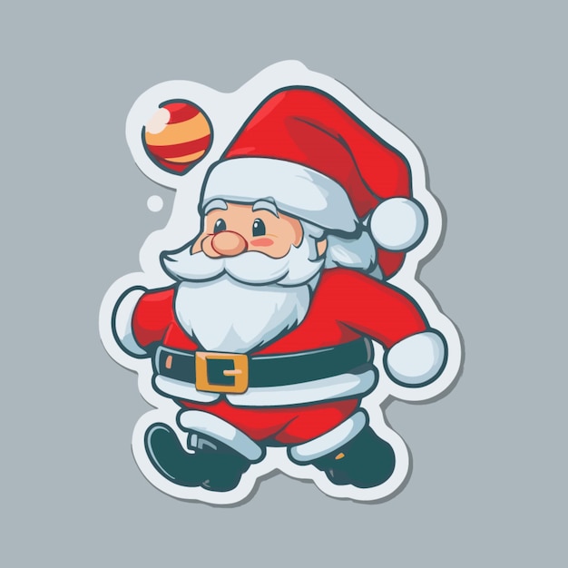 Vector christmas santa cartoon vector