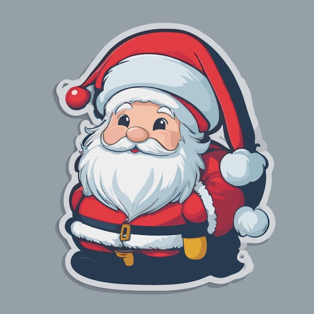 Christmas santa cartoon vector