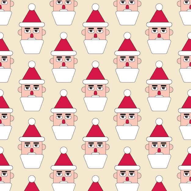 Vector christmas santa claus pattern background