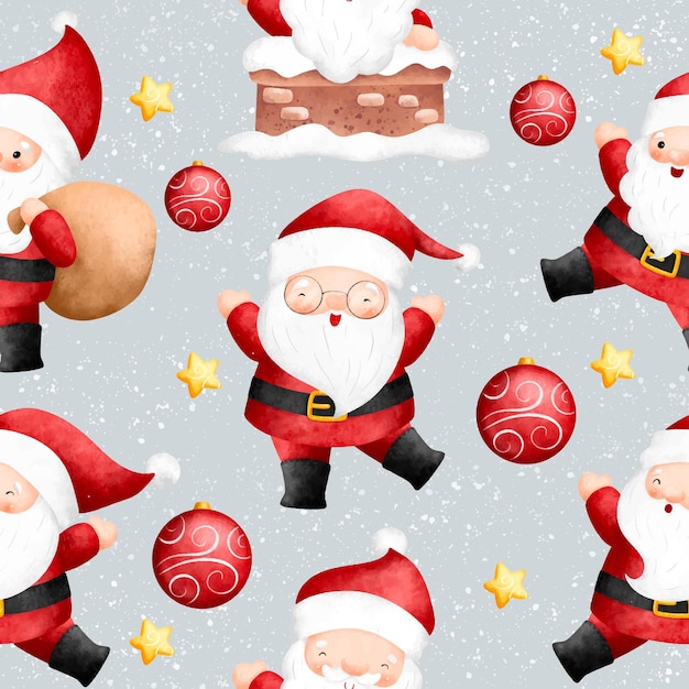 Christmas Santa Claus seamless pattern