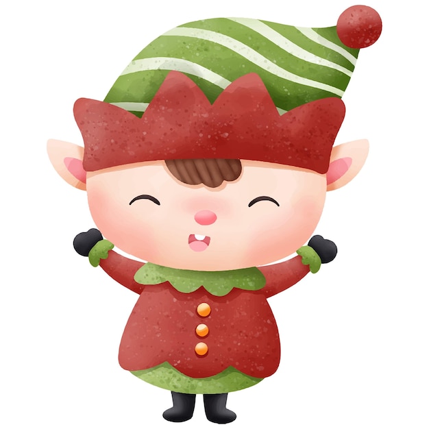 Vector christmas santa helper illustration