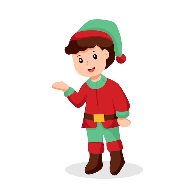 Christmas Santa Little Boy Character Design Illustration