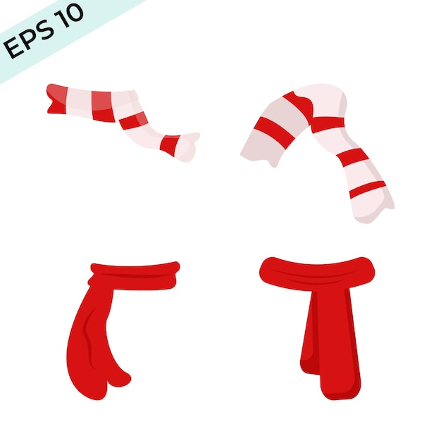 Christmas Scarf Collection. vector eps 10. easy to edit