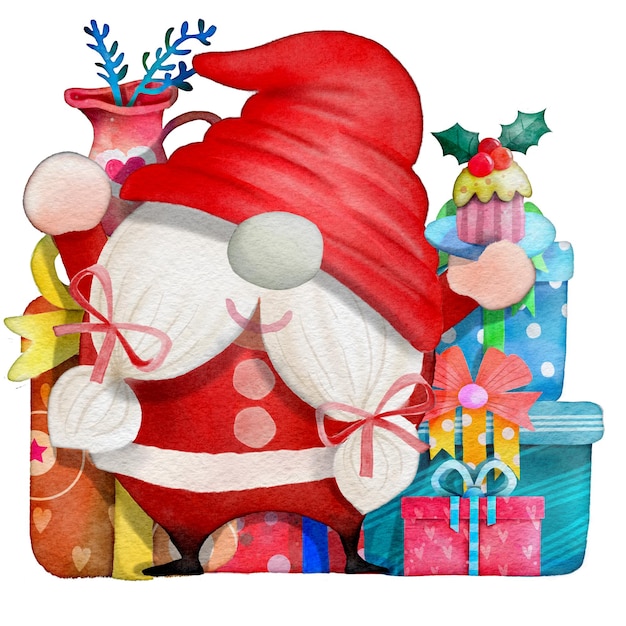 Christmas scenes santa claus Merry Christmas and a happy new year illustrations for the winter holidaysxD