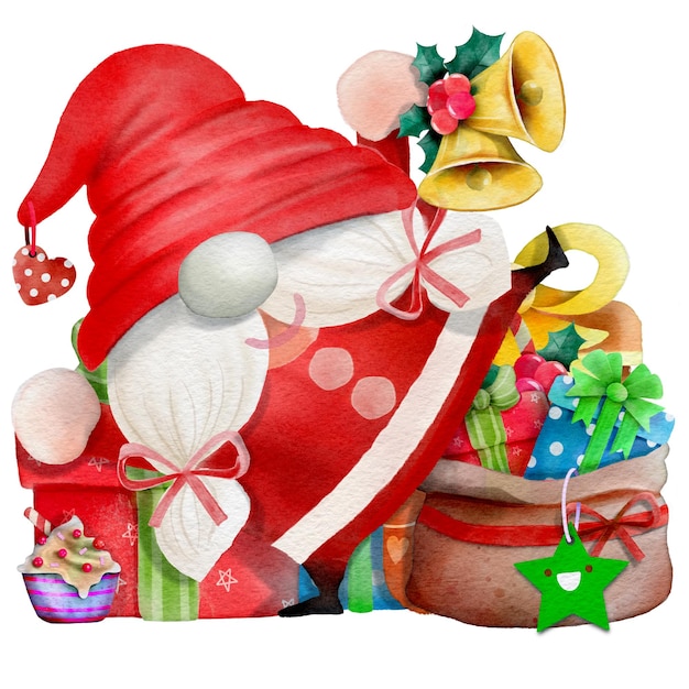 Christmas scenes santa claus Merry Christmas and a happy new year illustrations for the winter holidaysxD