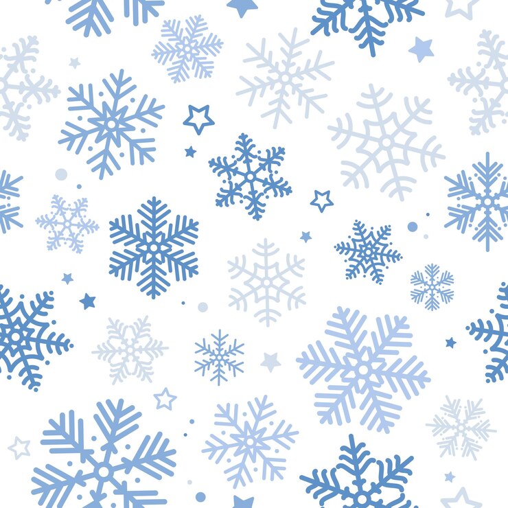Vector christmas seamless background with snowflakes for fabric, textile, wrapping paper, card, wallpaper