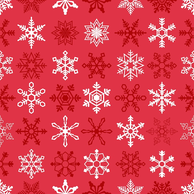 Vector christmas seamless background with snowflakes