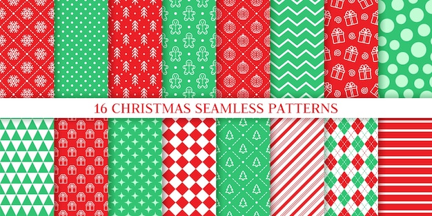 Christmas seamless pattern collection