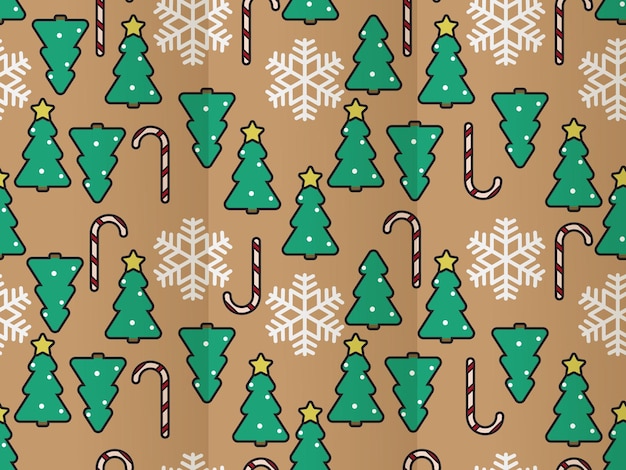 Christmas seamless pattern flat design