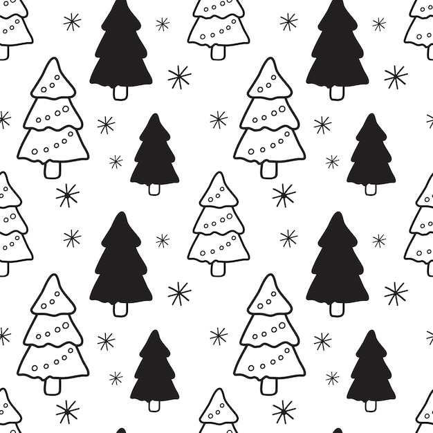 Christmas seamless pattern. Holiday wrapping paper background.