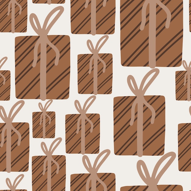 Christmas seamless pattern New year background vector illustration for wrapping paper fabric textile