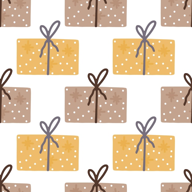 Christmas seamless pattern New year background vector illustration for wrapping paper fabric textile