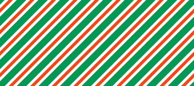 Christmas seamless pattern Red and green diagonal stripes background Candy cane repeating decor
