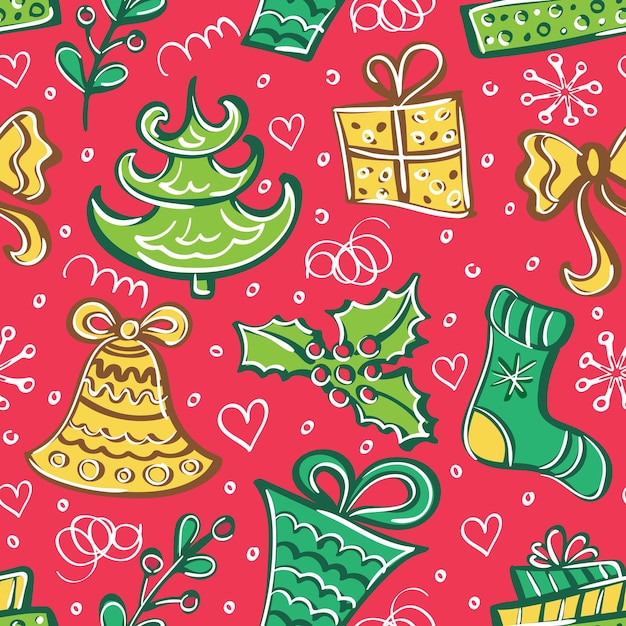 Vector christmas seamless pattern vector art