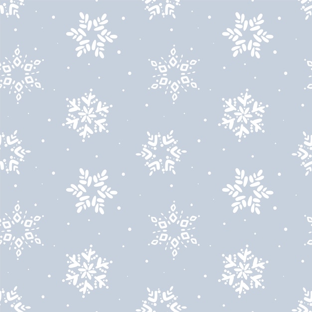 Vector christmas seamless pattern. winter snowflake  pattern