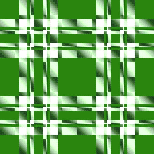 Christmas seamless pattern with green and white plaid