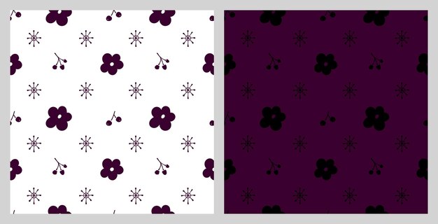 Christmas seamless pattern with isolated drawn elements