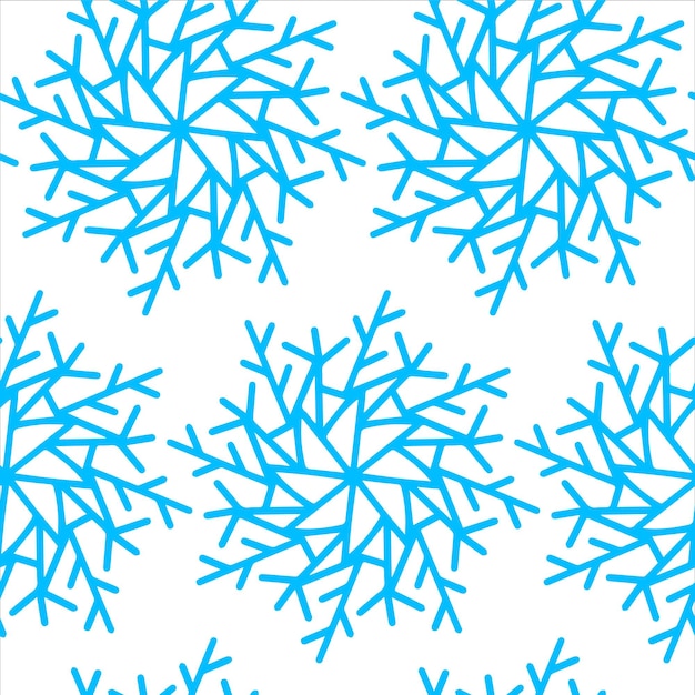 Christmas seamless pattern with snowflakes isolated on white background Happy new year wallpaper and wrapper for seasonal design textile decoration greeting card Hand drawn prints and doodle