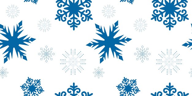 Christmas seamless pattern with snowflakes vector