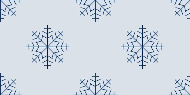 Vector christmas seamless pattern with snowflakes winter flat vector illustration for holiday decoration