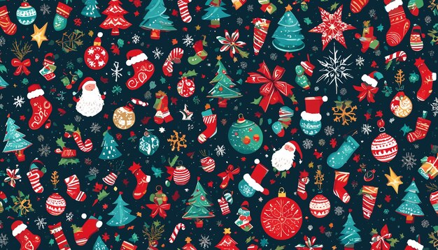 Vector christmas seamless pattern with snowflakes