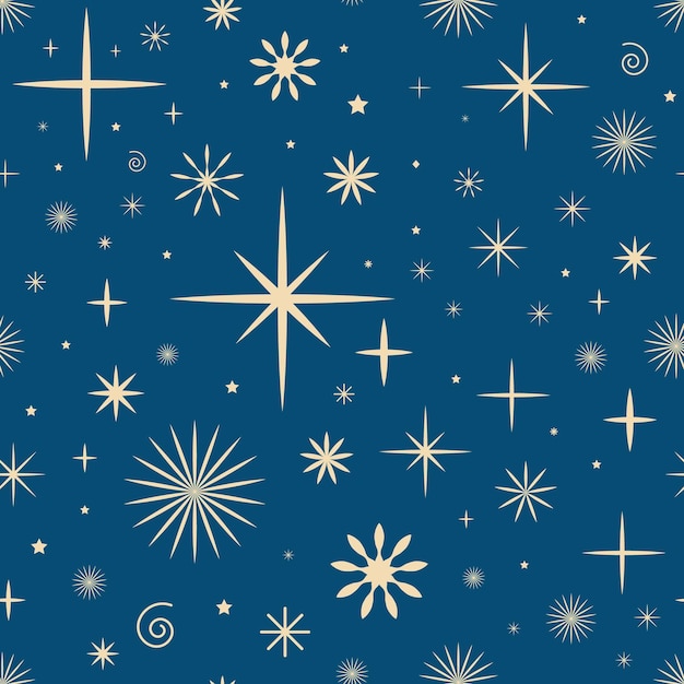 Christmas seamless pattern with snowflakes