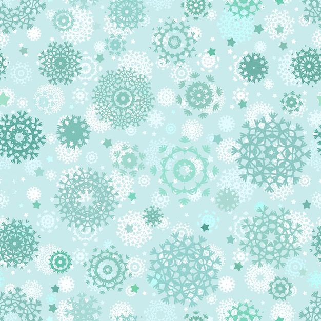 Christmas seamless pattern with snowflakes. 