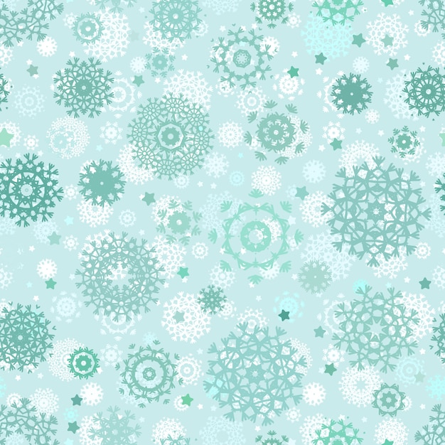 Vector christmas seamless pattern with snowflakes.