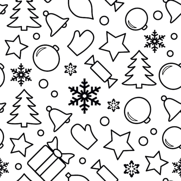 Vector christmas seamless pattern