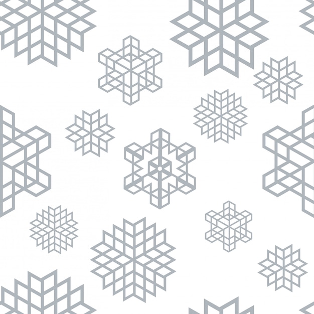 Vector christmas seamless snowflake