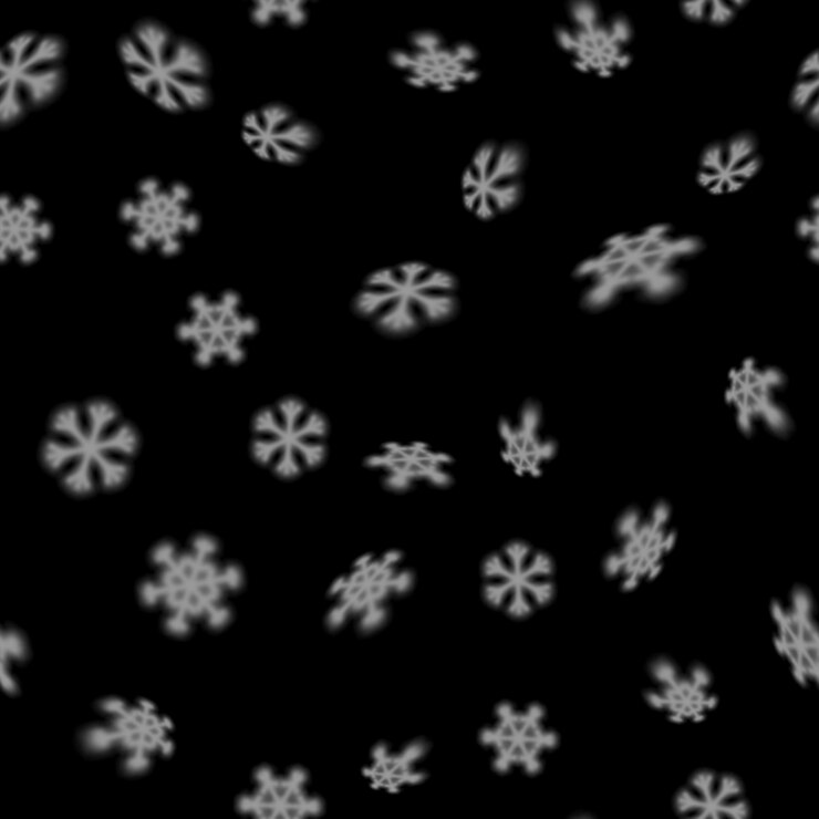 Vector christmas seamless snowflakes pattern with blurred far falling snow stars for christmas cards covers wallpapers and tiled endless snowflake backgrounds