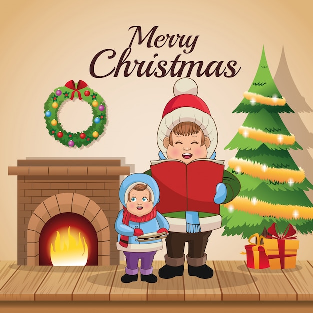 Christmas season card decoration and celebration theme