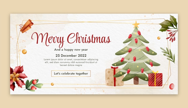 Vector christmas season celebration banner template