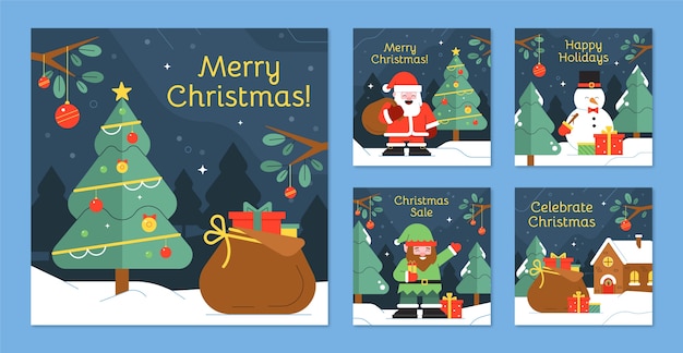 Коллекция постов в instagram для празднования рождественского сезона