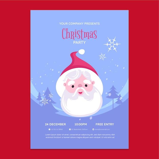 Christmas season celebration vertical poster template