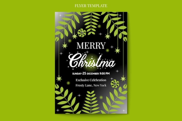 Vector christmas season flyer design template