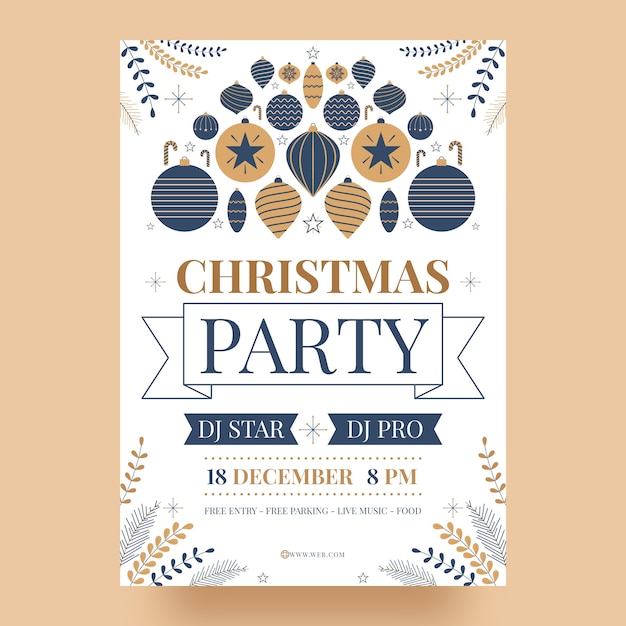 Vector christmas season vertical poster template