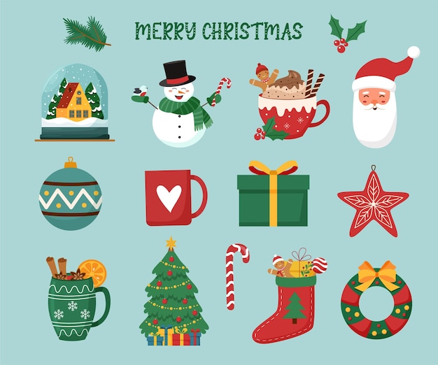 Vector christmas set1