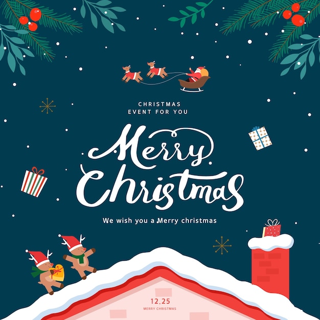 Vector christmas shopping illustration webbaner popup