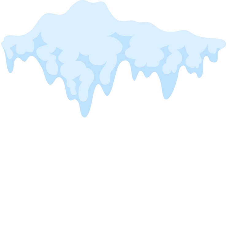 Vector christmas snow cap border illustration