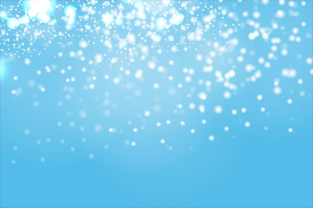 Neve di natale. fiocchi di neve che cadono su sfondo azzurro. nevicata. illustrazione vettoriale.