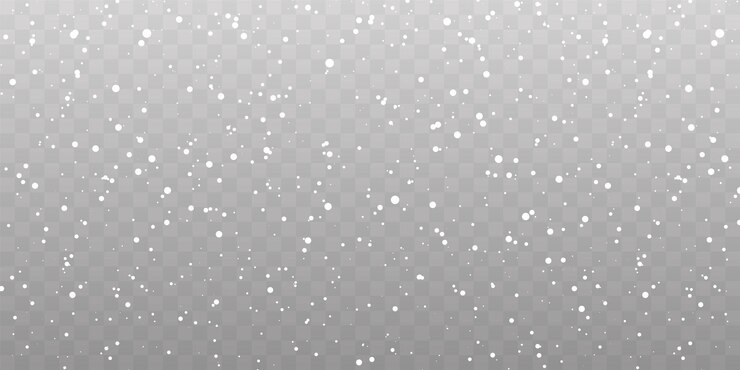 Vector christmas snow falling snowflakes on transparent background snowfall vector illustration