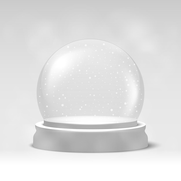 Christmas snow globe Vector illustration