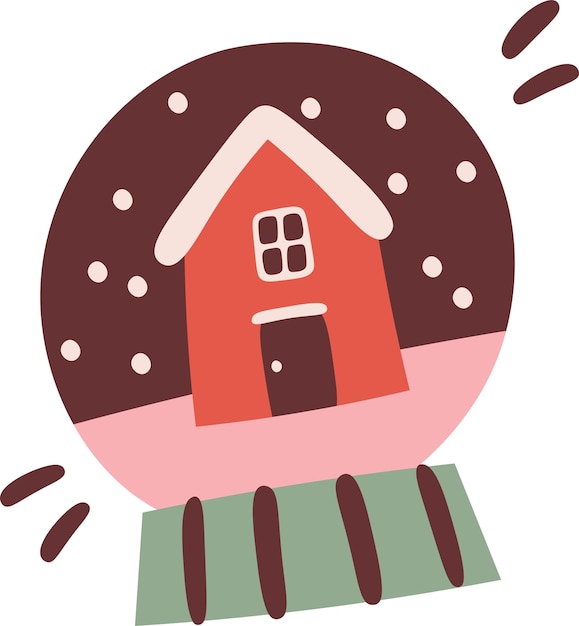 Premium Vector Christmas snow globe