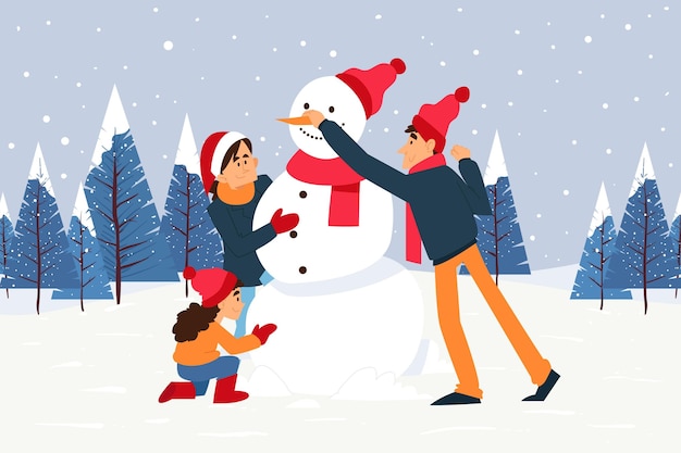 Christmas snow illustration