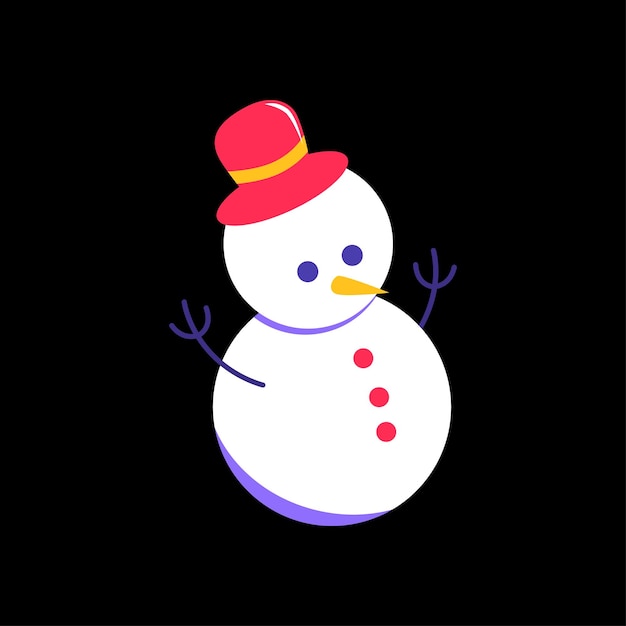 Christmas Snow Man Logo For Banner. Snow man. Merry Christmas. Happy Christmas.